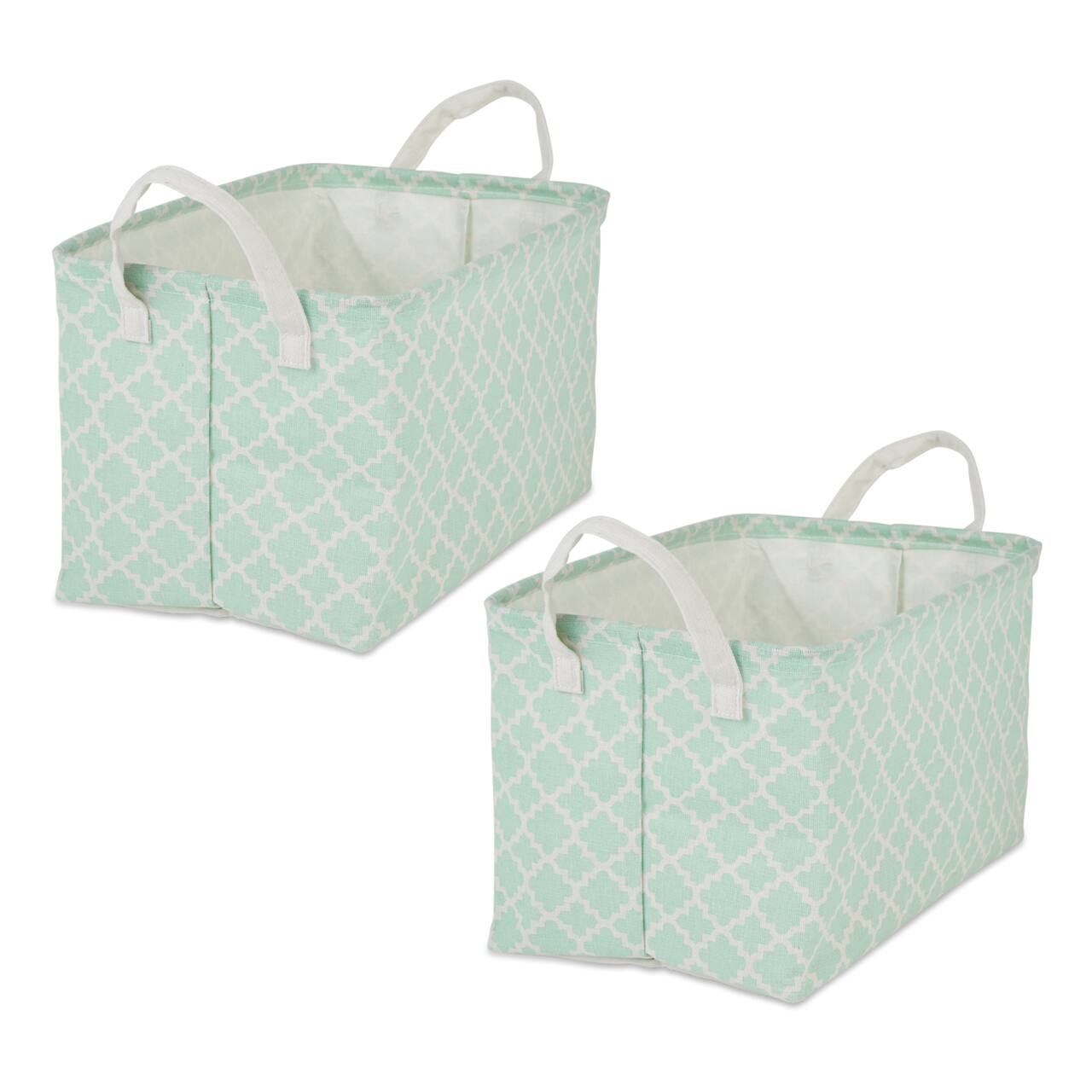 DII® Large Lattice PE-Coated Cotton Polyester Laundry Bin, 2ct.